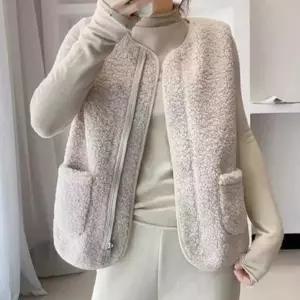 여성 조끼 데일리 양털 뽀글이 보온 겨울플리스 베스