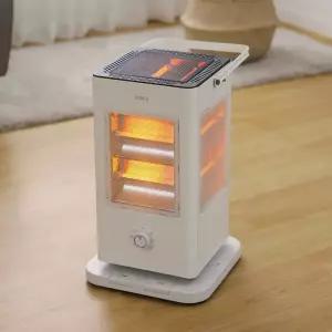 스티지 타이머장착 발터치 오방향 화이트 전기난로 전기히터 사무실 가정용 대용량