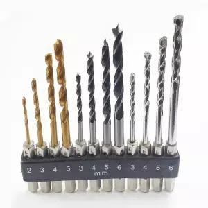 철기리 목공 콘크리트 기리 드릴날 세트 12P - 철재 쇠/타일/석재/드릴/비트/비트날/기리날/건식/천공/타공