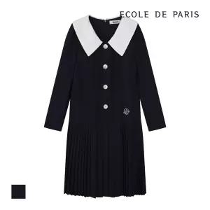 [에꼴드파리/드라로얄] 배색 빅카라 원피스_RB2YWOA008Z