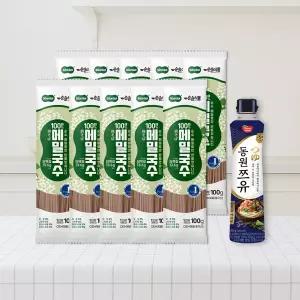 [순솔X동원] 순솔 100% 메밀국수 100g 10봉 X 동원 쯔유 500g 소바 세트