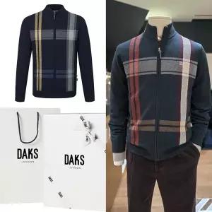 갤러리아 닥스셔츠 25FW 빅체크 방풍 풀집업 니트 DLW1ZU111EO