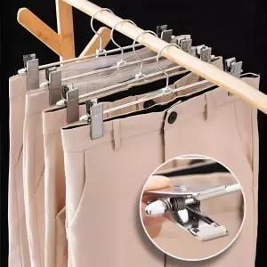 스텐 바지걸이 집게 옷걸이 행거 옷가게 매장용 10개