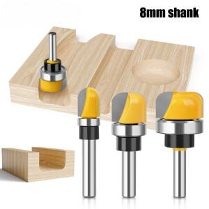 카바이드 라운드 노즈 루터 비트 세트 (주스 홈용) - 1/4