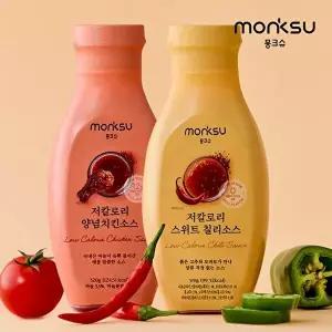 [몽크슈]몽크슈 저당 저칼로리 양념치킨소스 320g+칠리소스 310g