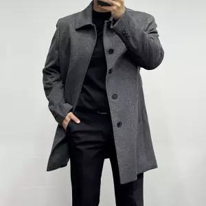 [바쏘옴므]남성 캐시미어혼방 그레이 싱글정장코트WSZ4-CJ09-AGR