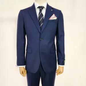 [파렌하이트]프리미엄 이태리수입 마이크로 플란넬라 싱글 정장 블루멜란지_J38FL