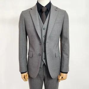 [파렌하이트]프리미엄 플란넬라 싱글 수트 베이지멜란지_J32FL