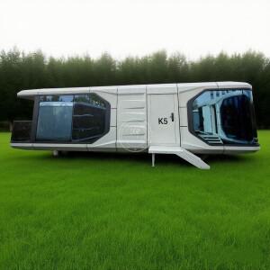 럭셔리 모던 모듈러 스틸 구조 주택 방수 애플 캐빈 프리팹 스페이스 캡슐 하우스 호텔용