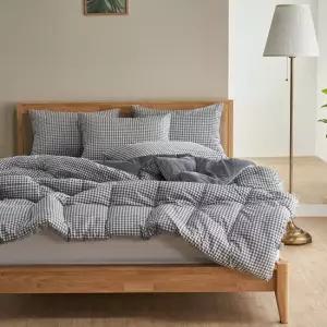 체크 밍크 극세사 겨울침구 차렵이불 패드세트 SS이불1+SS패드1+베개커버1