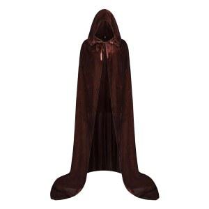 기프트다이거 남성 후드가 달린 여성 벨벳 망토, 성인 르네상스 할로윈 마녀 의상, 마법사 망토
