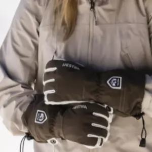 헤스트라 성인 스키 보드 긴목 장갑 에스프레소 M