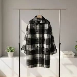 [올리비에스클로젯] 격자 체크 비조장식 누빔코트_O2512CT602D