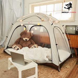 울프라운치 난방 텐트 2/4인용 실내(난방용) 야외(그늘막) 캠핑 겸용 알루미늄폴