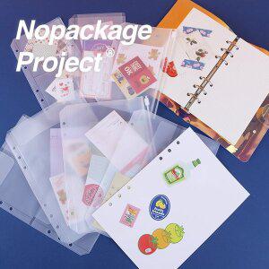 [갓샵]NP10 다이어리 투명 포켓파일 리필용 A6/A5 [이형지 스티커북 인스 보관 정리 속지 다꾸용품]