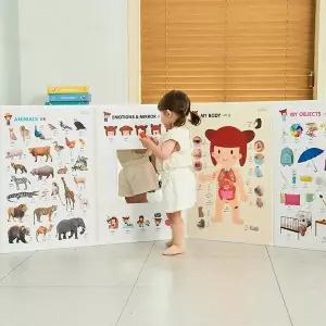 [하뚱]NEW 실사 하뚱세이하우스 자석병풍 (아기병풍 + 거울놀이 + 자석칠판)