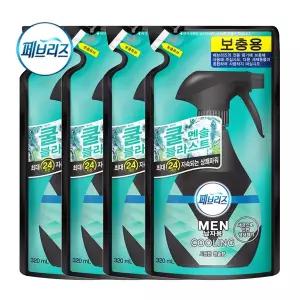 페브리즈 포맨 시원한멘솔향 리필 320mlx4개