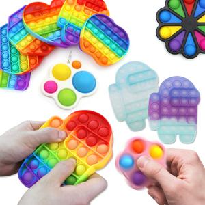 레인보우 푸시팝 푸쉬 팝잇 야광 변색 무한뽁뽁이 버블 장난감 스트레스해소