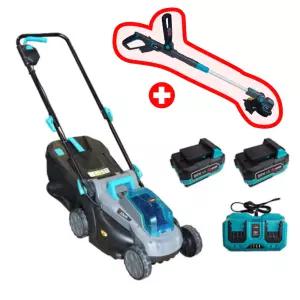 40v 무선 충전 잔디깎이 LR-L330 배터리 2개 고성능 BLDC 모터 전기 자동 잔듸 깍기 깎는 기계 예초기 포함