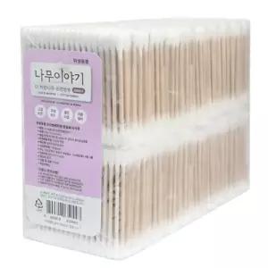 맑은 나무이야기 더착한 순면 멸균 고급면봉 나무 코튼면봉 100P x 20개 총2000개