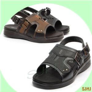 행텐	캐빈 가죽 남성샌달/블랙,브라운/편안하고 시원하다/자연주의 샌달/