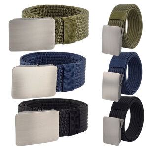 GW 실버 메탈 캐주얼 남성벨트 청바지 밀리터리 전술 카고 바지 아웃도어 골프 등산복 혁띠 남자 허리띠