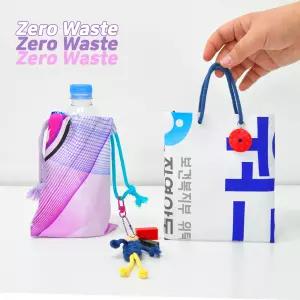 아트앤허그 DIY 폐현수막 업사이클링 물병 파우치 만들기 새활용 제로웨이스트 키트