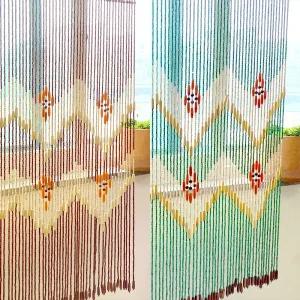 구슬 문발 l 현관발 나무발 우드볼 우드발 비즈발 업소용 공간분리 빈티지 레트로 벽장식