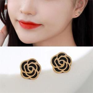 [오노마] ONM 14K 에폭시 장미 플라워 기본 골드 금 피어싱