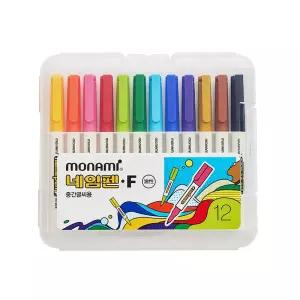 모나미 네임펜 12색 세트 중간글씨용 F