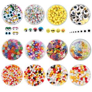 진주 구슬 비즈 단추 눈알 칼라 쌍눈알 팔찌 목걸이 꽃 나비 레인보우 리본 사탕 얼굴표정 만들기 재료