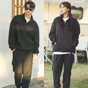 남자 여자 공용 기모 아노락셋업 트레이닝복 남성 여성 스판 커플 겨울 운동복 카고 바지 아웃도어 캠핑 등산