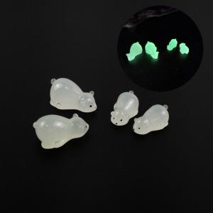 미니 야광 형광 북극곰 인형 화분 어항 장식 인테리어 피규어 미니어처 소품 작은곰