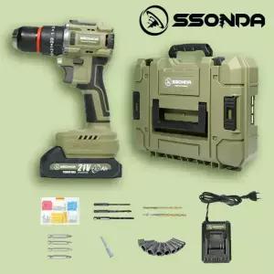 쏜다 21V 무선 충전 전동 드릴 드라이버 브러시리스 풀세트 마끼다호환 배터리