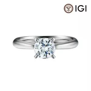 [한국금다이아몬드] 18k 1캐럿 랩 다이아몬드 반지 4프롱 IGI D VS1