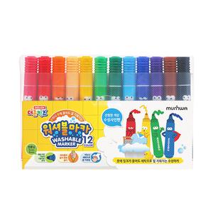 옷에그리는칼라마카12p  빨아서지우는 컬러수성마커펜