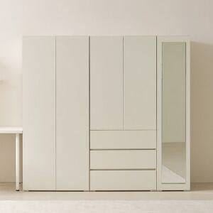 [초특가] 보루네오 오브제 LPM 키큰장_푸시 2000 거울 옷장세트