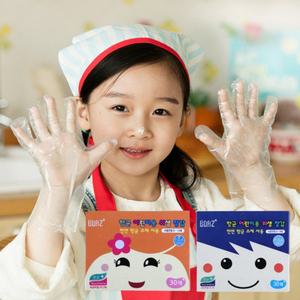 보아스 어린이 위생장갑 항균 비닐장갑 일회용 유아 아동 주방 요리 (30매입 3세트)