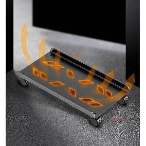 데스크탑거치대 컴퓨터 선반 본체 책상정리 pc 받침대 다이 바퀴zab578