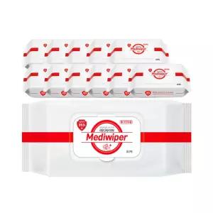 메디와이퍼 소독티슈 캡형 80매x12팩 의약외품 99.9% 소독 살균 제균 피부 손소독제