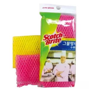 3M-그물 망사 수세미 MN-900 3EA 1EA/쑤세미/가정/식당/설거지/청소용/다회용/양면수세미/그물망