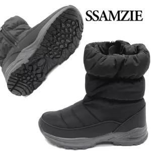 쌈지(정품) 패딩롱부츠 스노우부츠 부드러운털부츠 퍼부츠 생활방수원단 신기편한옆지퍼 논슬립