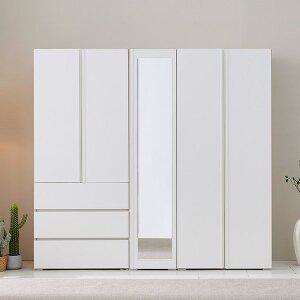 [보루네오하우스]보루네오 시그니아 LPM 키큰장_2000 거울 옷장 세트