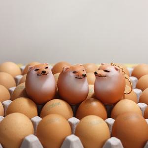 시바견 계란 시바 달걀 시바이누 키링 피규어 [3종 쓸데없는 쓸모없는 웃긴 선물 킹받는 재밌는 쓸없선]