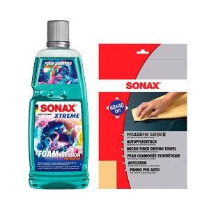 소낙스 익스트림 폼 인베이전 세차샴푸 1L+드라잉타월 SET