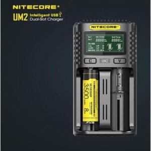 [BZI32JMM_51BW]지능형 고속충전 LCD NITECORE 2구충전기