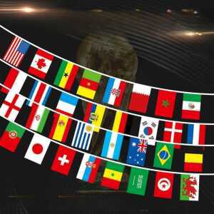 세계 국기 세트 소형 미니 천장 장식 파티용 다문화 만국기