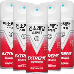 멘소래담 스프레이 익스트림 에스 핫타입 파스 180ml 5개