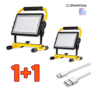 1+1 150W 투광등 고광량 LED 충전식 투광기 실외등 작업등