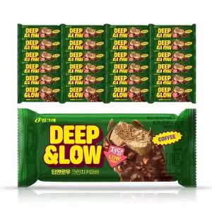 [빙그레] 딥앤로우 크런치 커피바 24개 / 저당 아이스크림